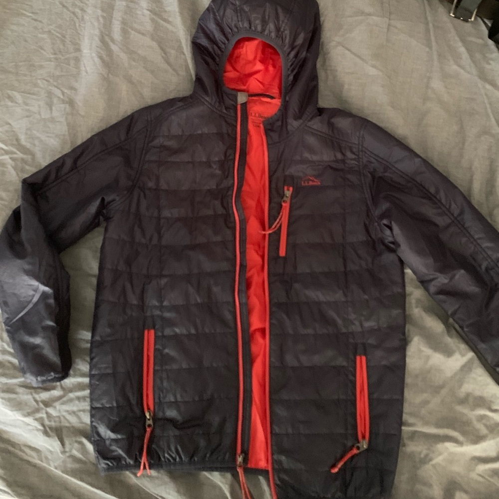 Ll bean yL 14-16 blue lightweight packable jacket